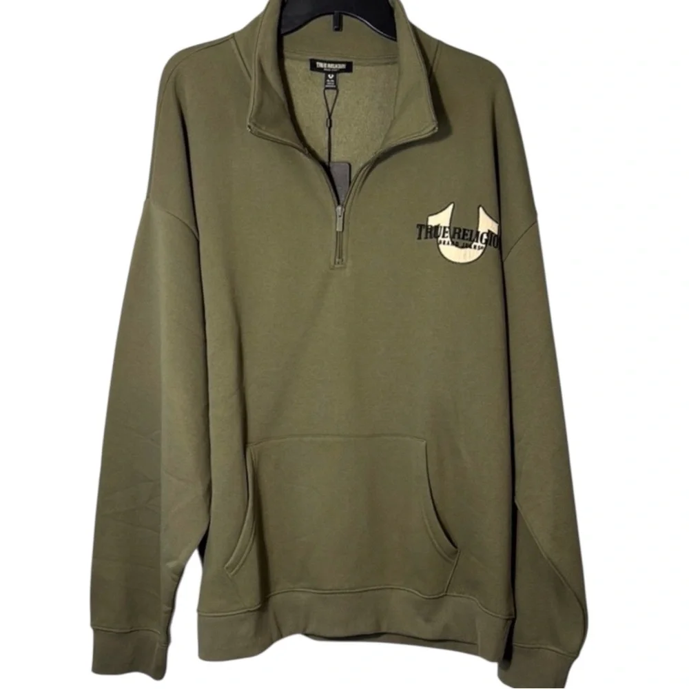 True‎ Religion Sweatshirt Green  Quarter Zip in Size XL  NWT